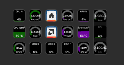 Captura de StreamDock HWiNFO Plugin